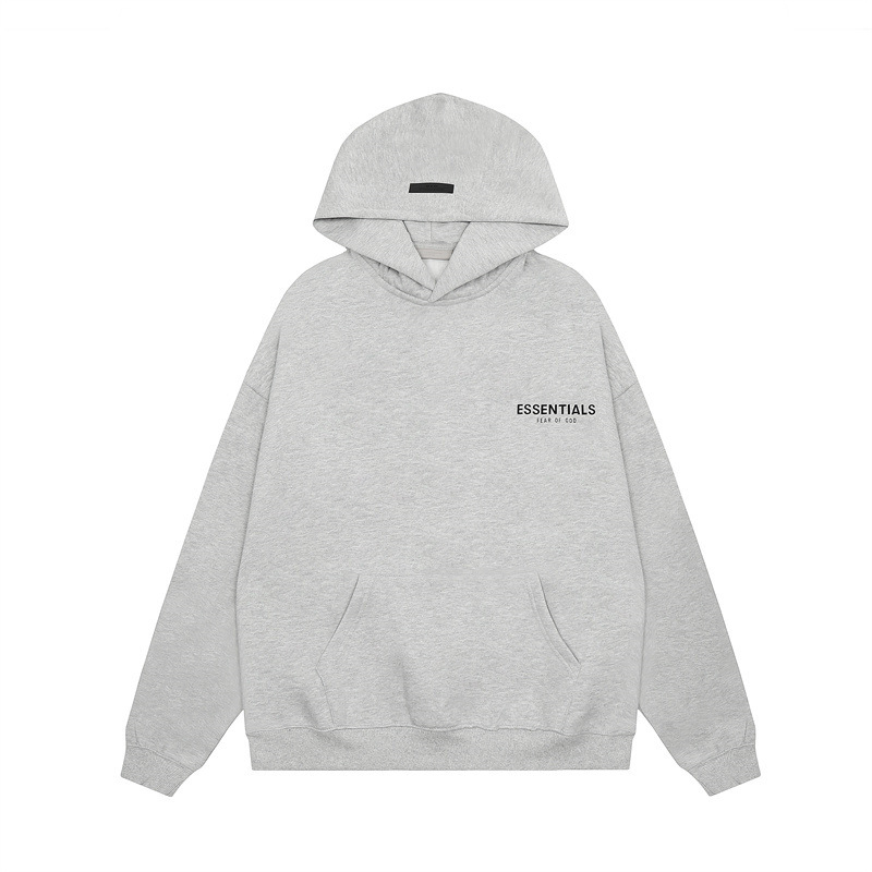 FOG ESSENTIALS letras de silicona estereoscópica hombres y mujeres americanos camisa con sudadera con sudadera con sudadera image 38