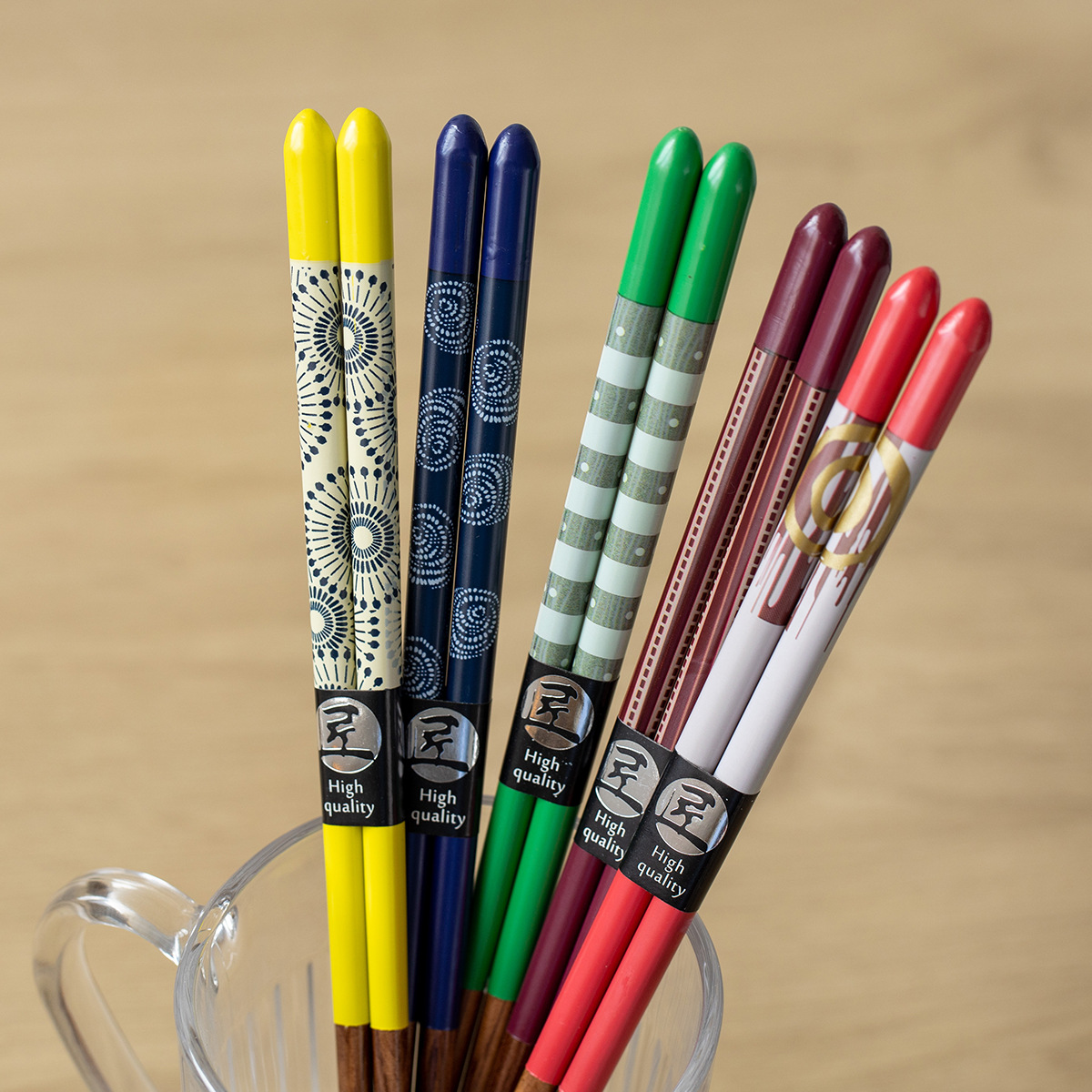 Japanese Imported Tanaka Chopsticks Wooden Style Solid Wood Chopsticks for Home Use, Non-Slip, High-Temperature Resistant, Dishwasher Safe, Japanese-Style Pointed Chopsticks