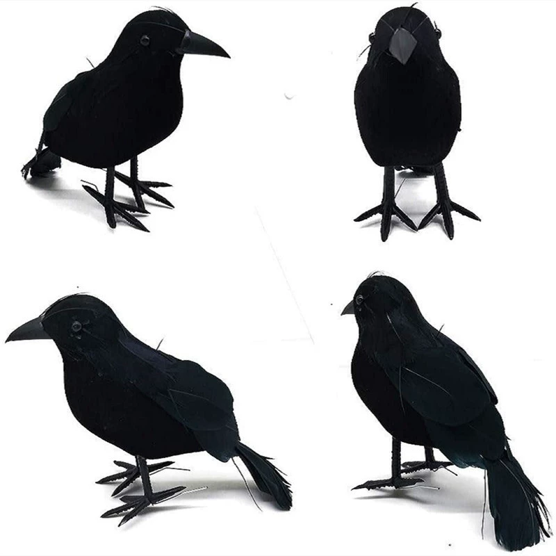 Bubble 绒 Crows Black Map Black Simulation Crow Sacrifice Halloween Decoration Private Private Propero Manufacturer Direct Conferry