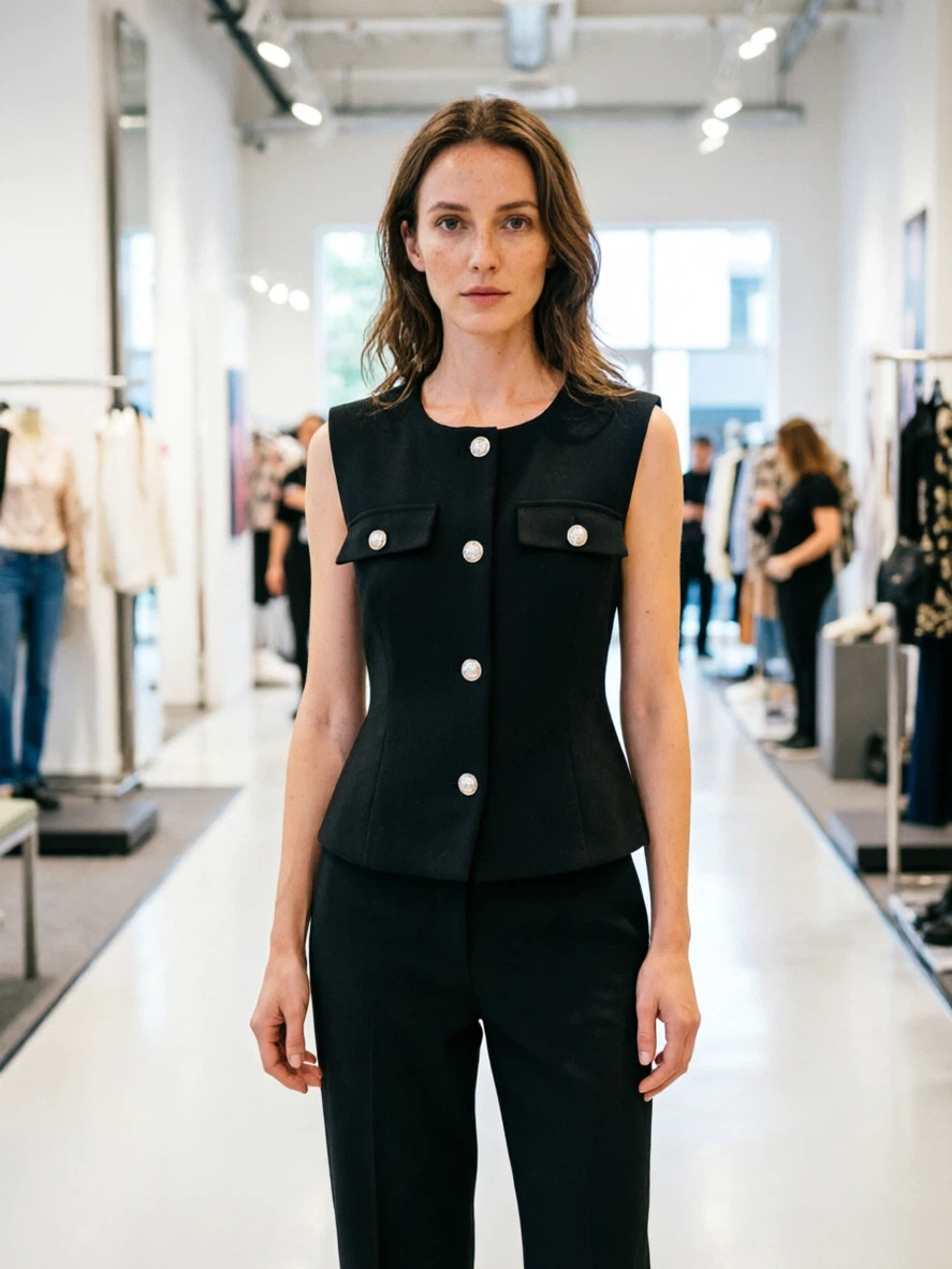 Europa y los Estados Unidos Amazon nueva ropa de mujer transfronteriza temperamento elegante cinturón de moda sin mangas abrigo de estilo casual chaleco de mujer image 6