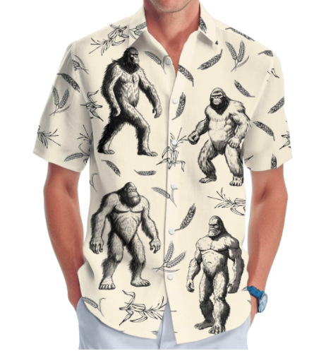 Nuevas camisas de impresión de hombres grandes transfronterizas, camisas de manga corta hawaianas, llamas de verano, camisas casuales impresas en 3D