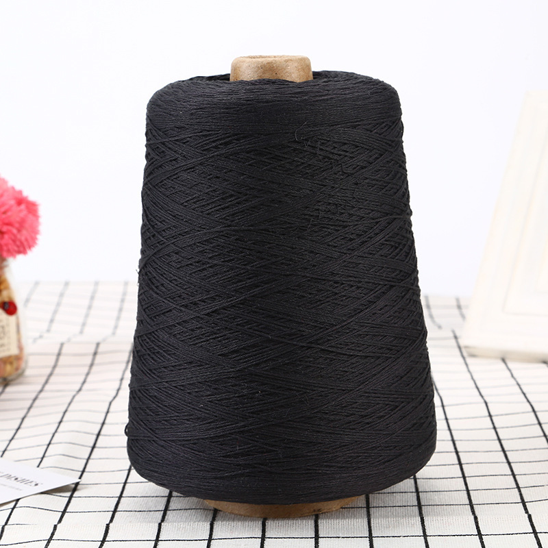 跨境7N空心带子纱 烧毛丝光钩编帽子纱毛衫服装衣领辅料用纱