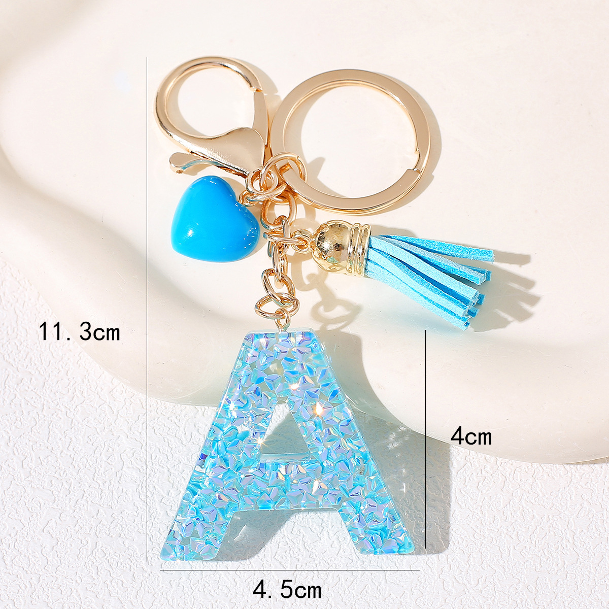 Nuevos productos azules de amor con frascos de letras lindos enclavadores decoraciones europeas y americanas populares llaveros damas