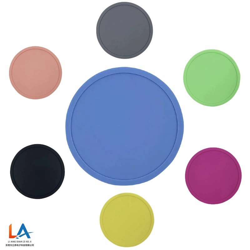 Круглые 10cm силиконовые подставки для печати рекламы LOGO водонепроницаемый нескользящая теплоизоляция Высокая температура домашнего кофе чайные подставки