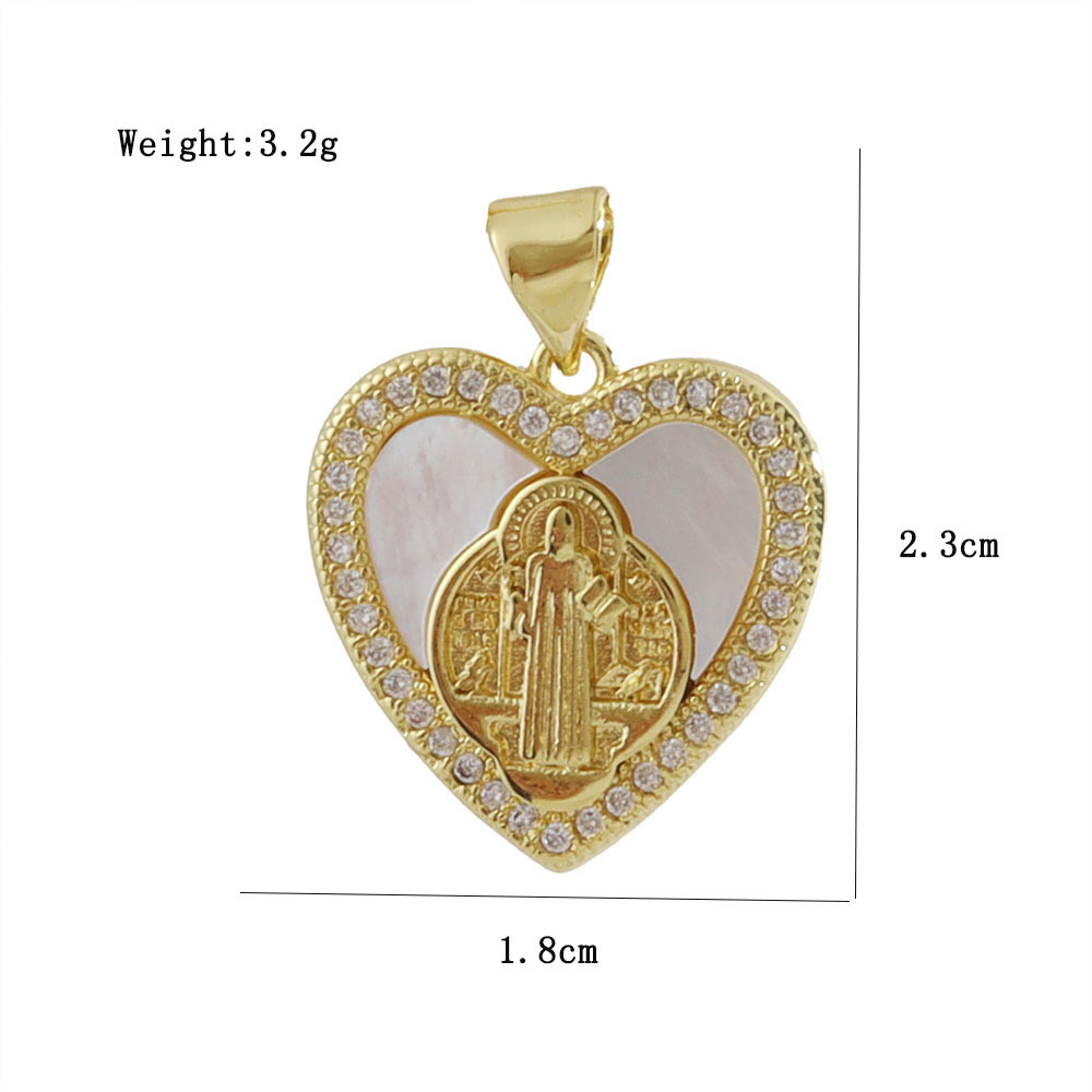 3g Weight Pendant Jewelry Making Type 14*26mm Jewelry Making Size Gold Plated Plating Material Zircon Inlay Material DIY Jewelry Accessories Classification 1 Piece Quantity Copper Material Human, Cross, Virgin Mary Pattern Inlay Design Vintage Style, Religion, Simple Style Style 1 Piece 14*26mm Copper Zircon Gold Plated Human Cross Virgin Mary Pendant 25