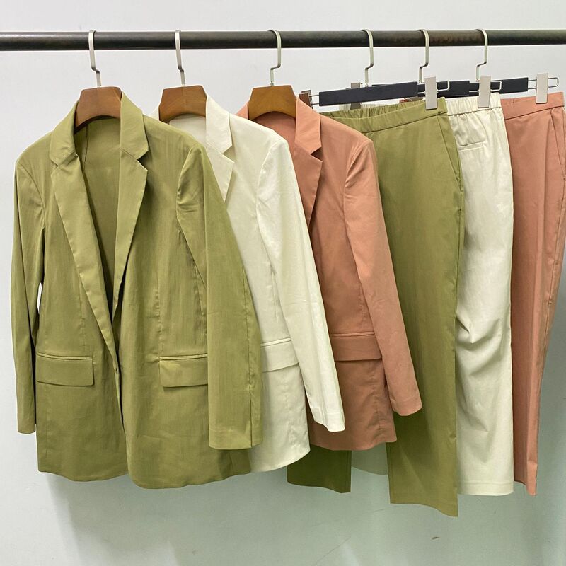 [Special Offer] Th Three-Color Custom-Woven Linen and Linen Suit Single-Button Suit/Nine-Point Casual Pants