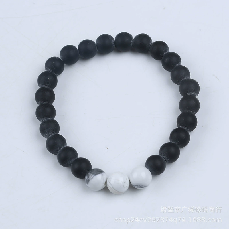 Matte agate turquoise bracelet, 8mm, for beloved