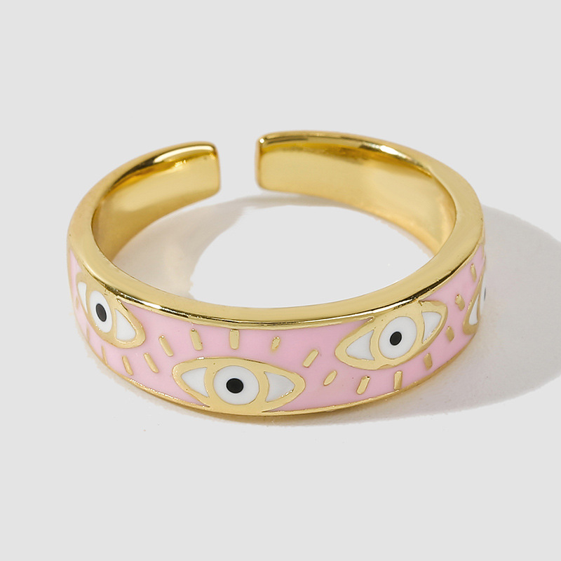 Retro Eye Copper Open Ring 1 Piece