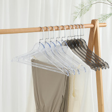 衣架 ins风少女透明撑衣挂服装店防滑无痕晾衣架闪粉水晶 衣架子