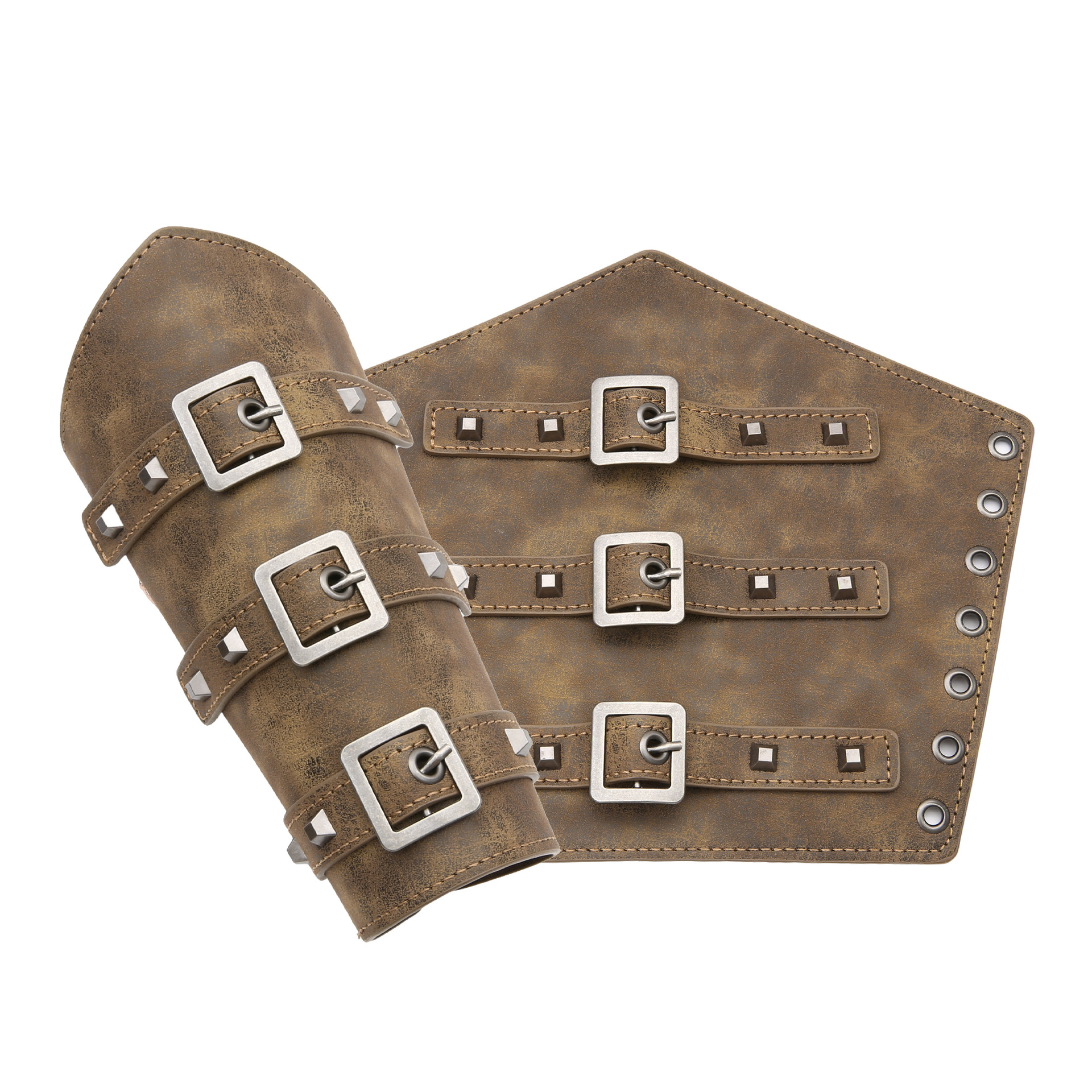 Venta caliente transfronteriza Europa y la nueva personalidad de los hombres pulsera de cuero medieval exagerado ancho de cuero punk ciclismo brazo