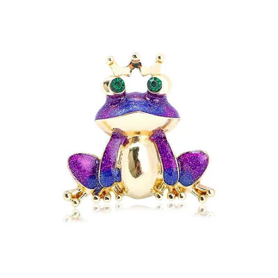 Yaxa sancaqları, Fun Frog-Themed Brooches, Various - dw001-purple