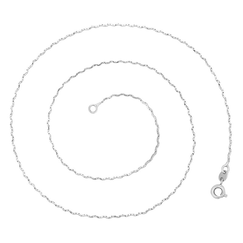 Xuping joyería simple blanco fino corrugado cadena colgante con cadena personalidad de la moda cadena de cadena única collar para las mujeres