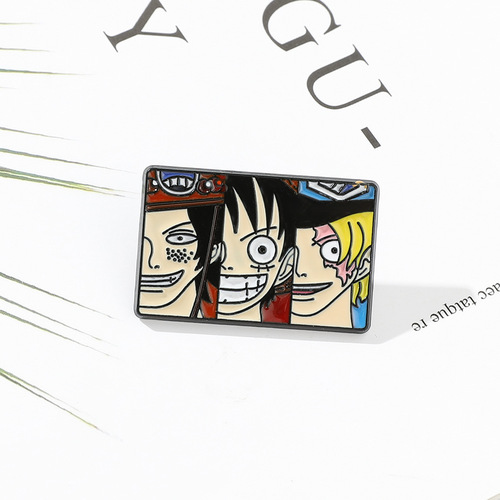 Two-dimensional Japanese film and television animation peripheral One Piece series cartoon brooch metal badge alloy bag accessories