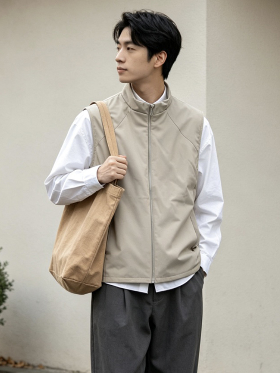 Demi-season vest with zipper, travel quick dry sports jacket for leisure sleevless, Collection Year 2026 2