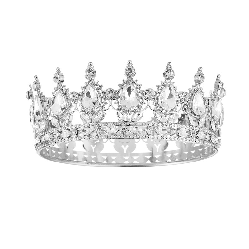 Europa y Estados Unidos cabeza de corona de novia barroca colorida de cristal peinado noble temperamento reina corona de fénix