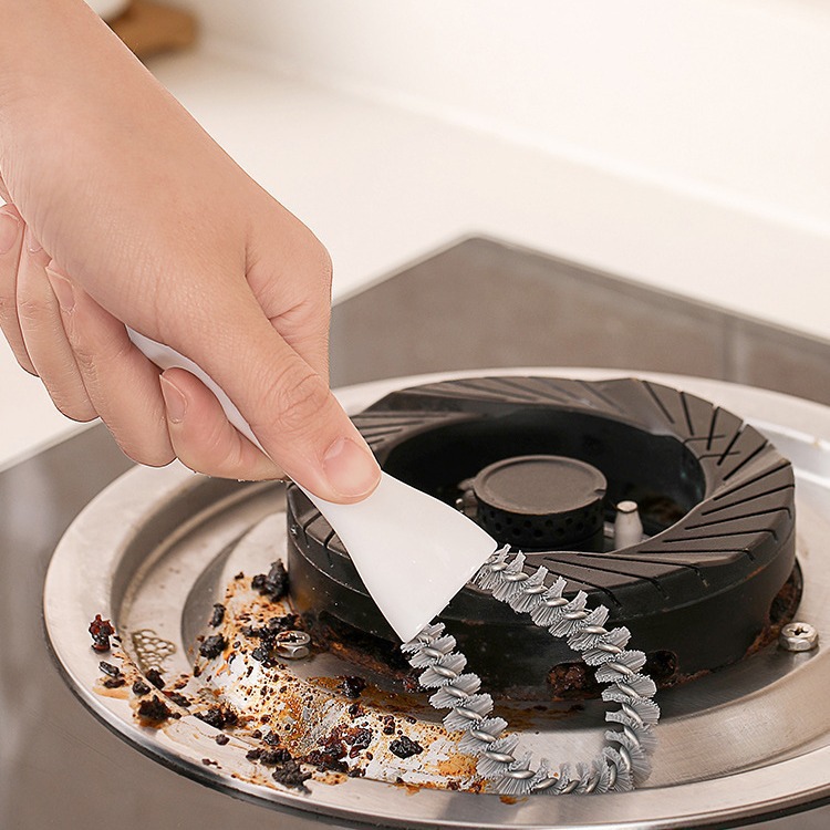 Cepillo de Limpieza para Grietas de Metal Multifuncional para Cocina y Baño