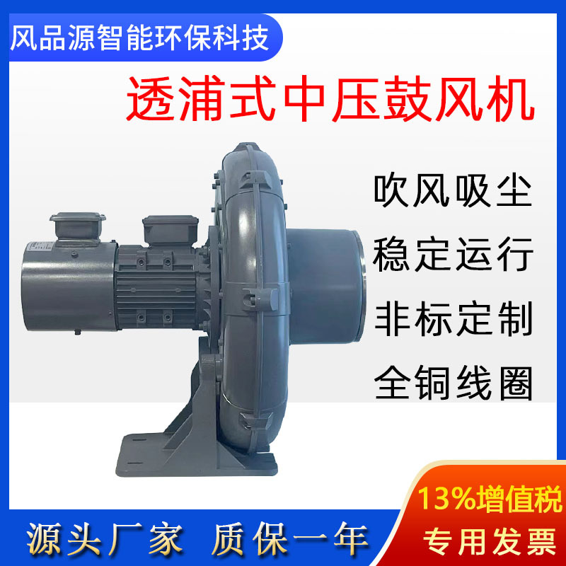 TB100-2透浦式变频风机中压风机吹风冷却风机除尘吸尘助燃鼓风机