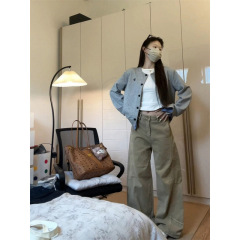 2025新款韩系穿搭灰色卫衣外套女初秋季爆款棒球服开衫假两件上衣