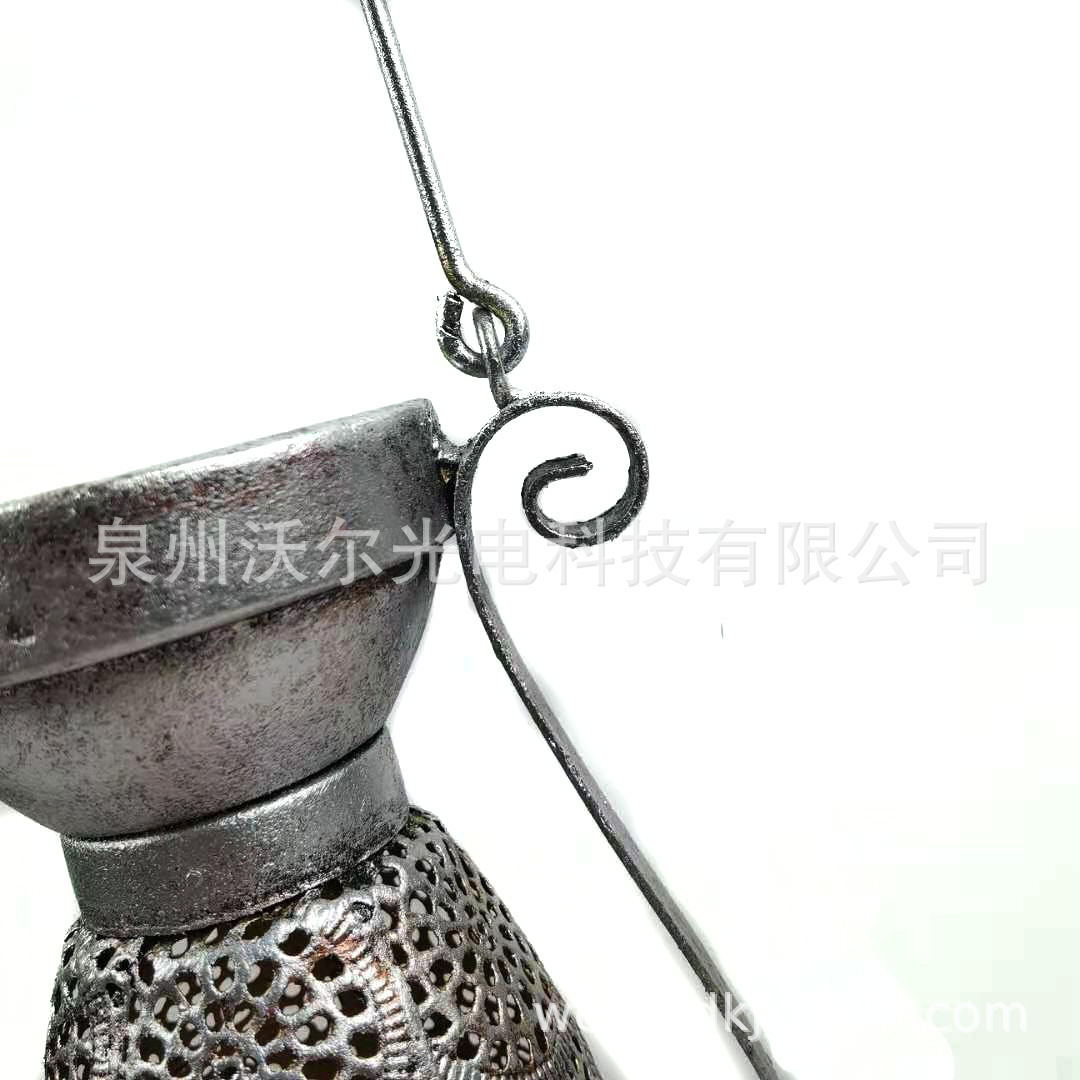 亚马逊跨境太阳能灯现货马灯 户外庭院装饰景观灯 镂空灯笼投影灯