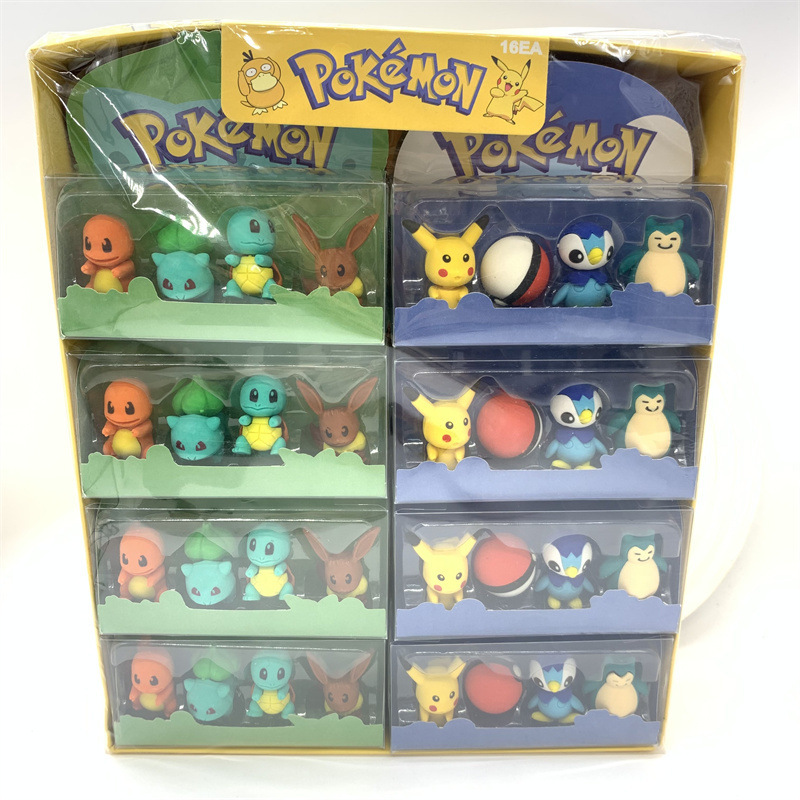 Comercio exterior Pokemon forma Borrador Mágico bebé Pikachu decoración hecha a mano anti-caspa borrador pequeño regalo