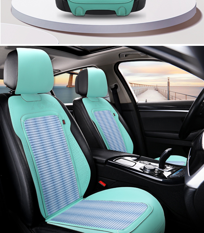 Car Seat Cushion, All-Season Saddle Cushion, Universal Perforated Trendy Health-Preserving Half-Pack Linen High-End Car Seat Cushion, Non-Slip