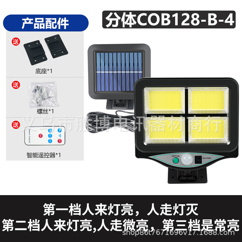 Luz solar transfronteriza de inducción del cuerpo humano lámpara de patio dividida al aire libre lámpara de pared solar recargable lámpara de iluminación