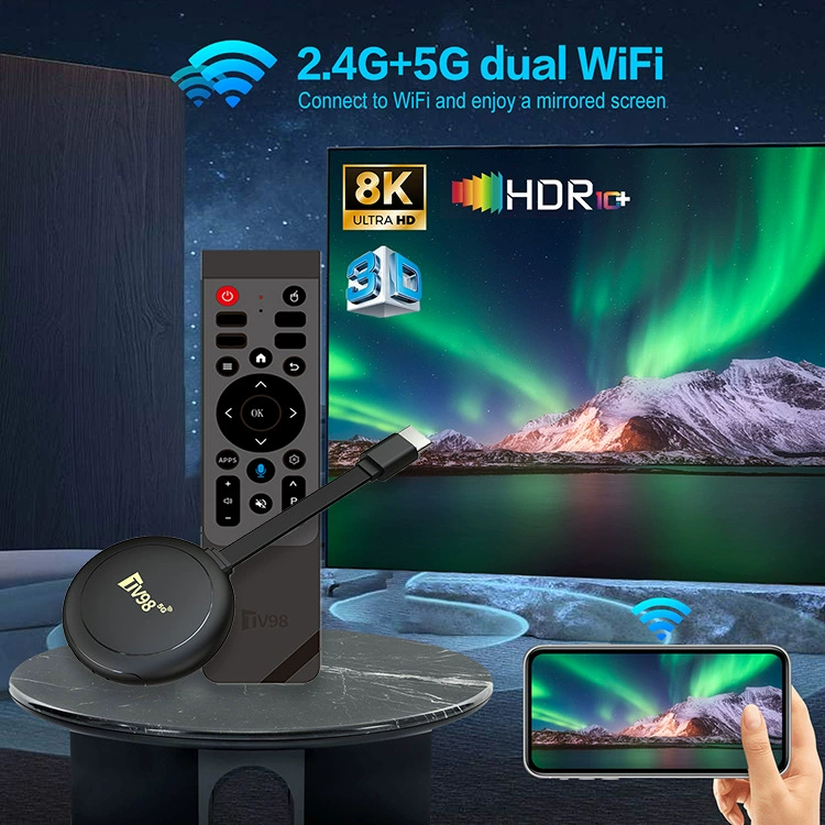 TV98 ATV X8 сет-топ бокс, сетевой TV BOX плеер Android 14 смарт приставка MX