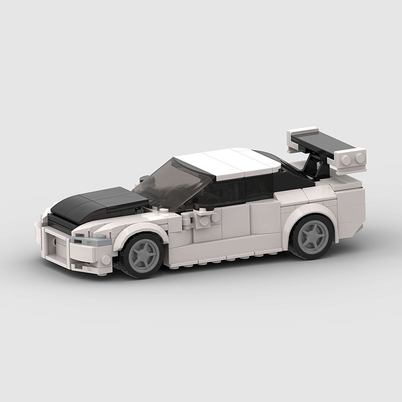 Compatible with Lego Small Particle Gt-R R34 Racing Car Moc Puzzle Assembly Kidsren's Building Block Toys DIY Cross-Border Wholesale