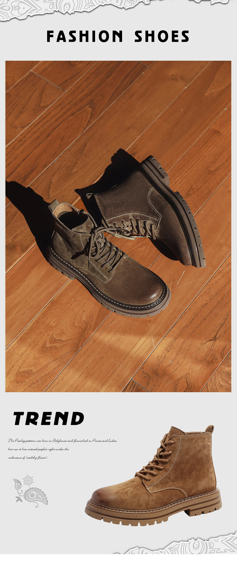 Vintage Herren Chukka Boots Britische Arbeitsschuhe Für Männer_voghion.com