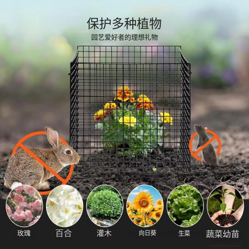 植物保护网格片防动物啃咬铁丝网格笼植物保护罩包塑铁丝网格片