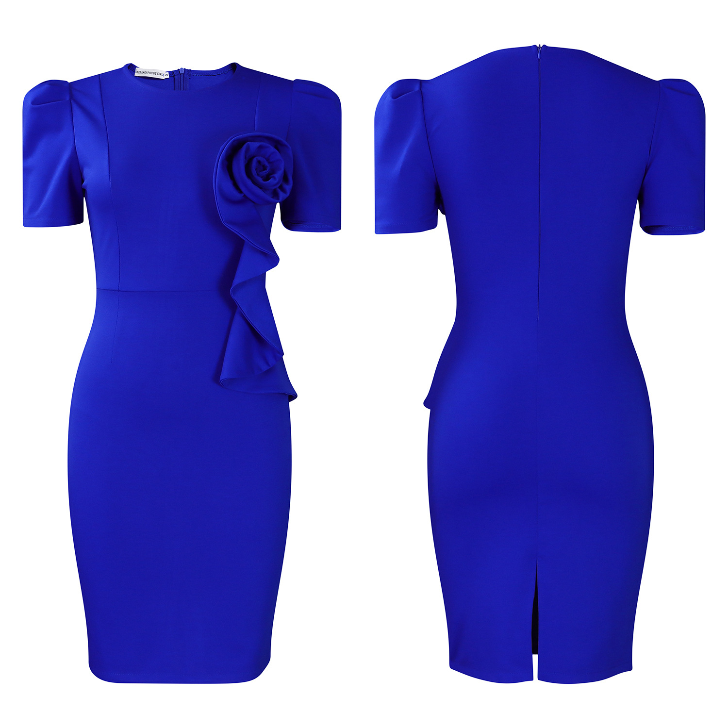 436g Weight Knee-Length Dress Length Type Short Sleeve Sleeve Length Sheath Dress Dresses Type Spandex, Polyester Fabric Type High Waist Waist Line Holiday, Banquet, Daily Occasion Round Neck Neckline Slim Fit Type Flower Pattern Summer Season Women's Gender Elegant Style Wholesale Women's Elegant Flower Holiday Banquet Daily Round Neck Short Sleeve Sheath Dress 43