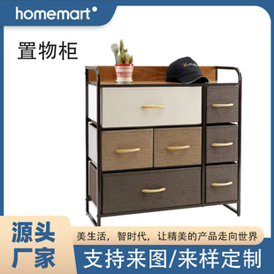 Multicolor Fabric Drawer Storage Cabinet Reinforced Iron Frame Fabric Drawer Multi-Layer Combination Storage Cabinet