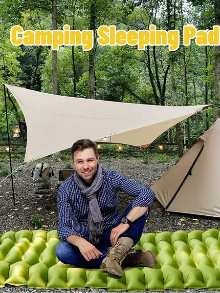 Cross-border direct supply of popular automatic inflatable mattresses for outdoor camping tents, convenient foot-operated single and double sleeping mats