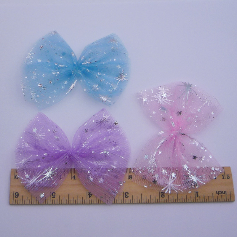 Handmade DIY accessories clothing shoes hat bag doll decoration material Star gauze bow