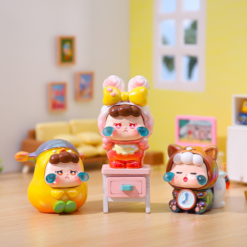 新しいかわいいハンドメイド泣き顔デイリー第 2 ブラインドボックスクリエイティブ樹脂デスクトップ車の装飾ホリデーギフト|undefined