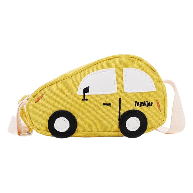 K-Style 2024 Autum New Cartoon Cute Striped Velvet 3D Car Kidsren's Bag Baby Coin Accessories Bag Trendy