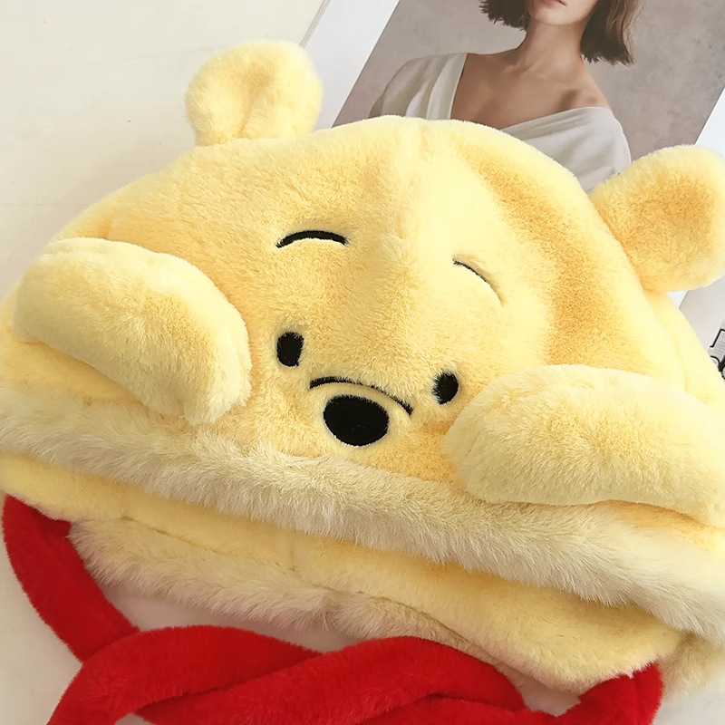 AIWEI MUD BEAR PLUSH LEI FENG HAT 어린이의 가을과 겨울 기모 따뜻한 올 매치 이어 보호 모자 유행 어린이는 입을 수 있습니다.