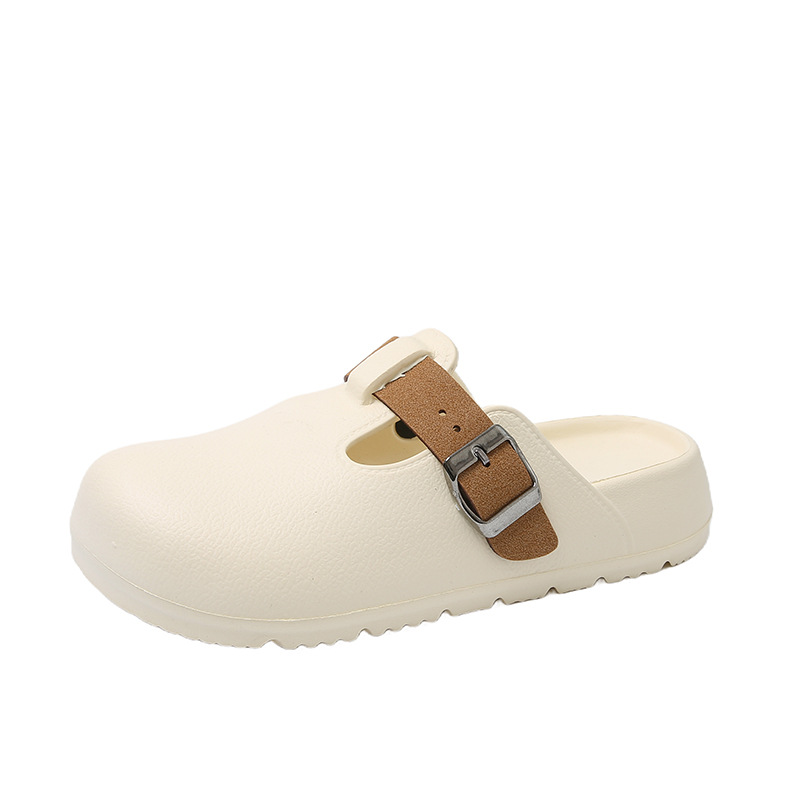 Damas de verano zapatos perezosos EVA ligero Bocken zapatillas de suela gruesa nuevas zapatillas de pesca Bocken media sandalias