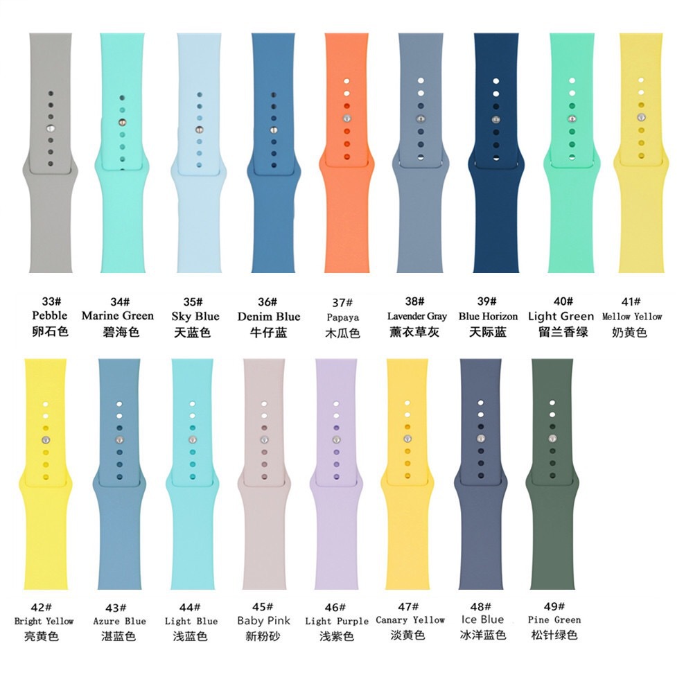 Adecuado para applewatch Apple correa de silicona iwatch1-9/se reloj inteligente Correa deportiva clásica