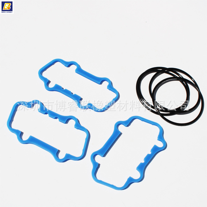 蓝色硅胶密封衬垫 防水密封硅胶衬垫 碳黑导电O型圈 厂家直供
