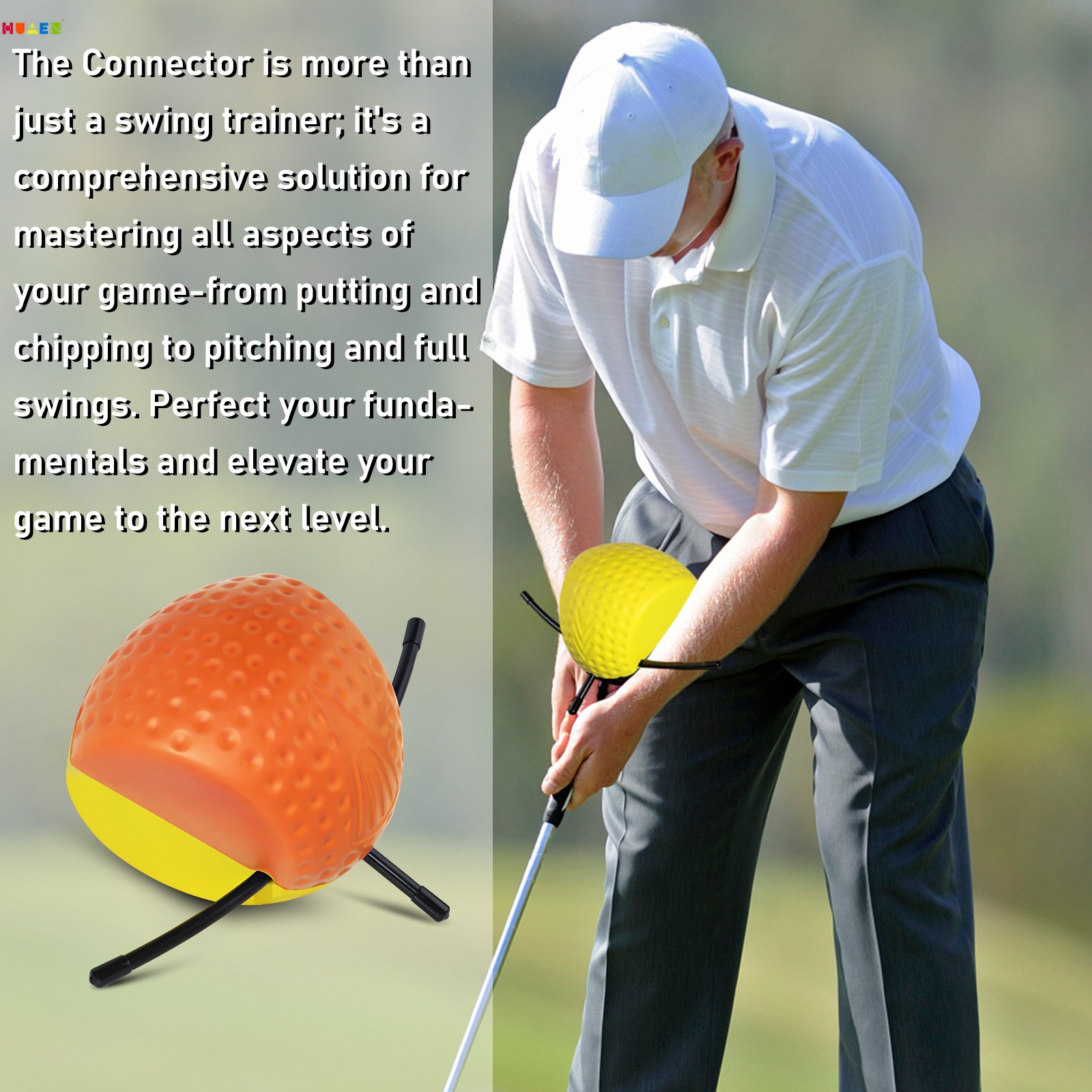 Bola de entrenamiento PU Bola de espuma Bola de golpe swing de color Accesorios de suministros de golf Ejercicio de putt de golf transfronterizo