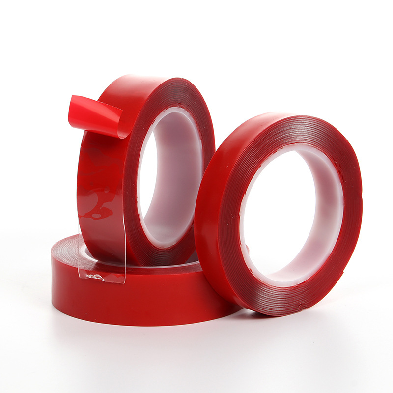 红膜亚克力双面胶 1mm厚婚庆派对装饰贴画相框可移无痕透明双面胶