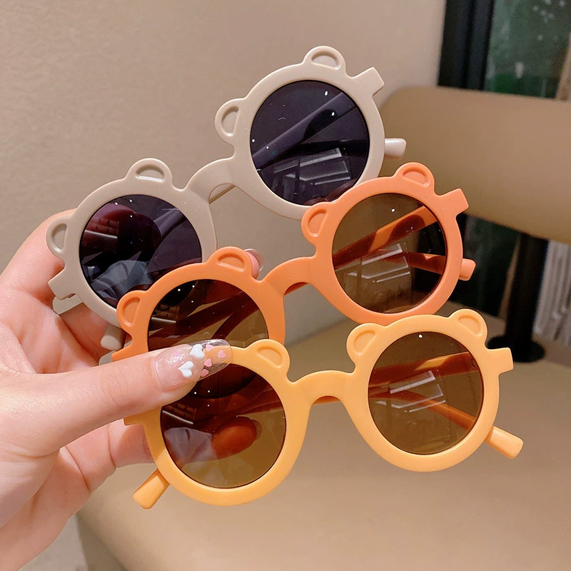 Детские мультяшные солнцезащитные очки, очки, 2023, с маленькими медведями, UV-защита