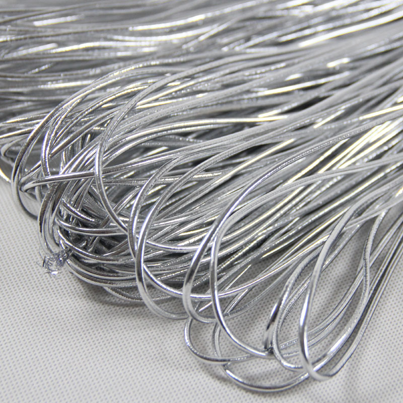 弹力2.5MM-3MM 乳胶 金色银色 圆松紧绳 服装辅料包装