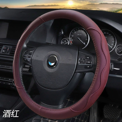 Wholesale Interior Accessories, Steering wheel cover - burgundy-xsm-environmentally-friendly-tpe-plastic-rubber-ring-38cm
