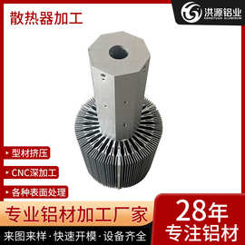 厂家开模定制LED灯具大功率太阳花灯饰散热器工业铝型材加工佛山