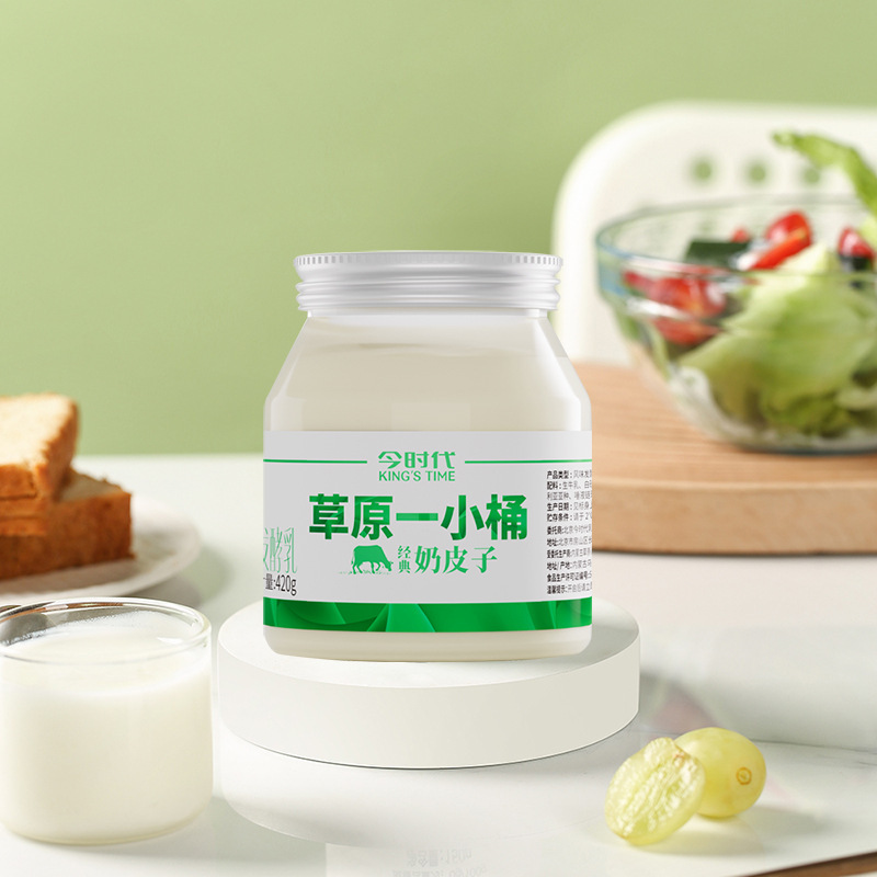 今时代草原一小桶奶皮子酸奶厂家直发420g2桶学生奶营养酸牛奶|undefined