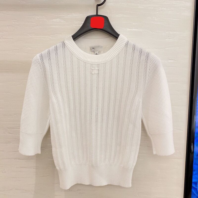 2023 Spring New Style Celebrity Embroidered Hollow Elegant Fashion Popular Sweet Turtleneck Round Neck Short Sleeve Knitted Sweater for Women 2023 Spring New Style Celebrity Embroidered Hollow Elegant Fashion Popular Sweet Turtleneck Round Neck Short Sleeve Knitted Sweater for Women