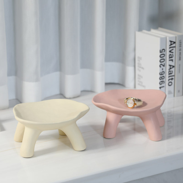 Cream brand ceramic storage system for living room for keys