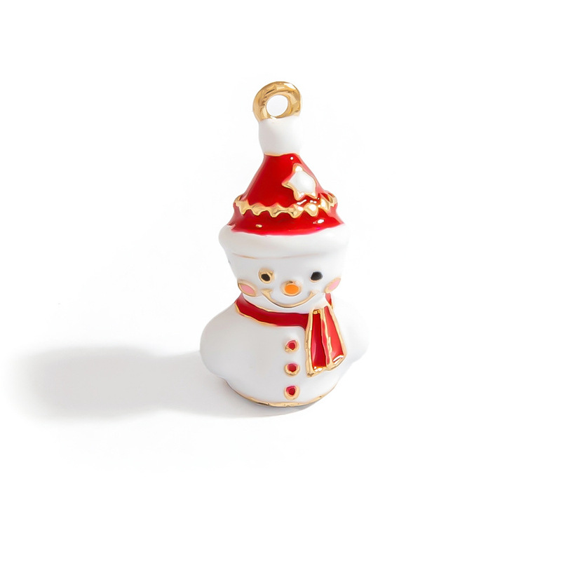 クロスボーダー DIY ジュエリー アクセサリー漫画子供のようなクリスマス新しい小さな雪だるまベルペンダントニッチ立体アクセサリー|undefined